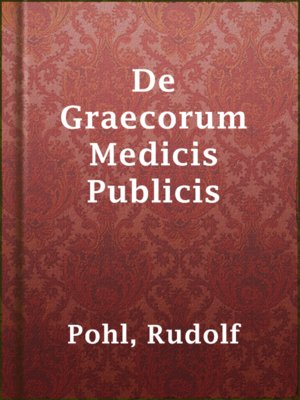 cover image of De Graecorum Medicis Publicis